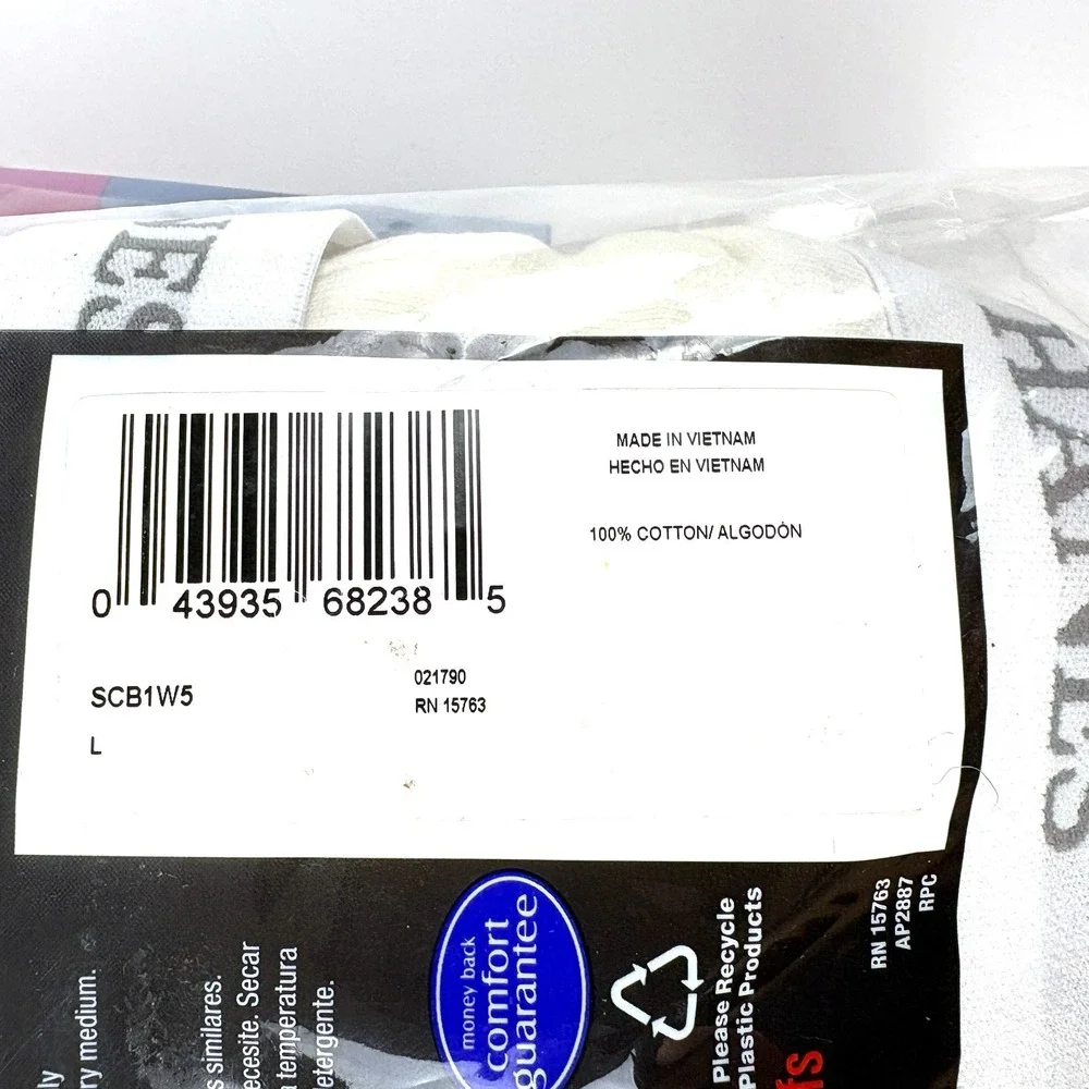 Hanes Best 5 Pack Boxer Briefs Sz L 36-38 White Tagless Comfort Flex No Ride Up